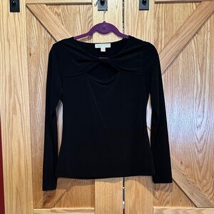MICHAEL Michael Kors Elegant Black Long Sleeve Top
